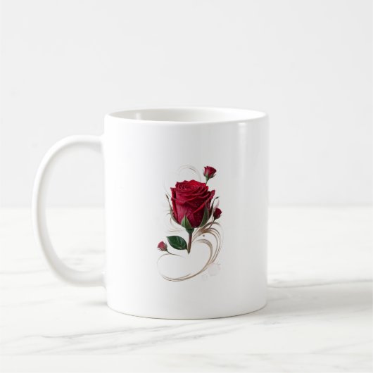 Tasse aux fleurs de rose (Gauche)