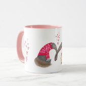 Tasse aux fourmiliers mignons amoureux (Devant gauche)