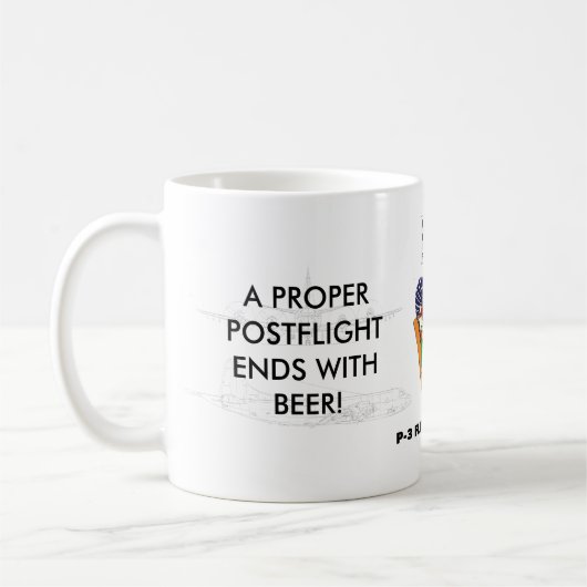 Tasse avant le vol/après le vol de Fe P-3 (Gauche)