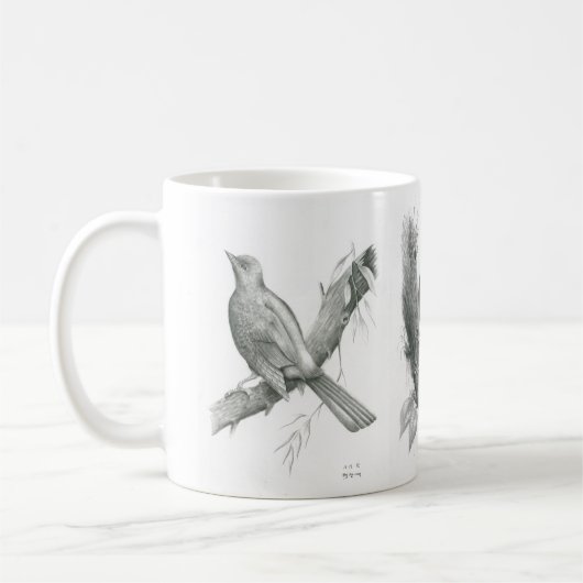 Tasse avec 3 oiseaux cambodgiens par Vannak Anan (Gauche)