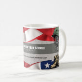 Tasse avec bannière de podcast TYFYS (Devant droit)