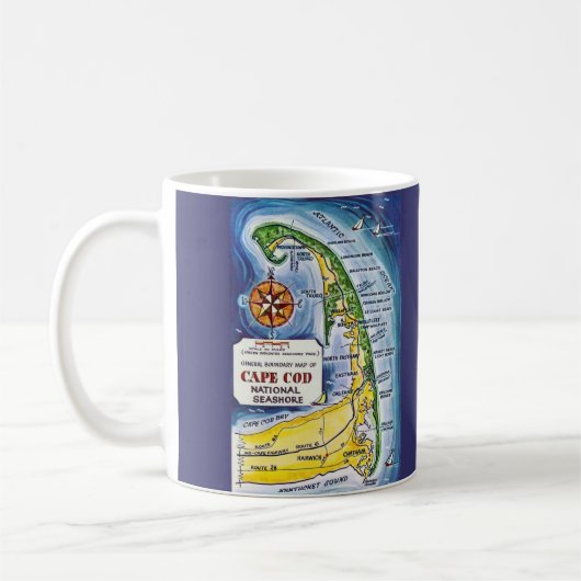 Tasse avec carte de Cape Cod National Seashore (Gauche)