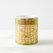 Tasse avec carte de l'État du Kansas (Centre)