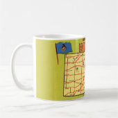 Tasse avec carte de l'État du Kansas (Gauche)