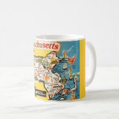 Tasse avec carte de l'État du Massachusetts (Devant droit)