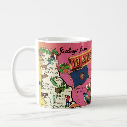 Tasse avec carte de l'Idaho (Gauche)