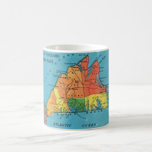 Tasse avec carte de l'île de Martha's Vineyard (Centre)
