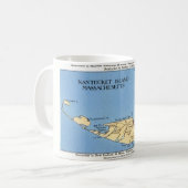 Tasse avec carte de l'île de Nantucket (Devant gauche)