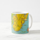 Tasse avec carte de l'île de St Simons (Devant droit)