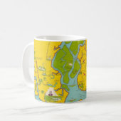 Tasse avec carte de l'île de St Simons (Devant gauche)