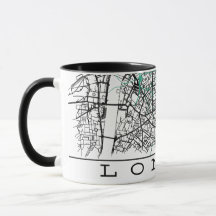 Tasse avec carte de Londres