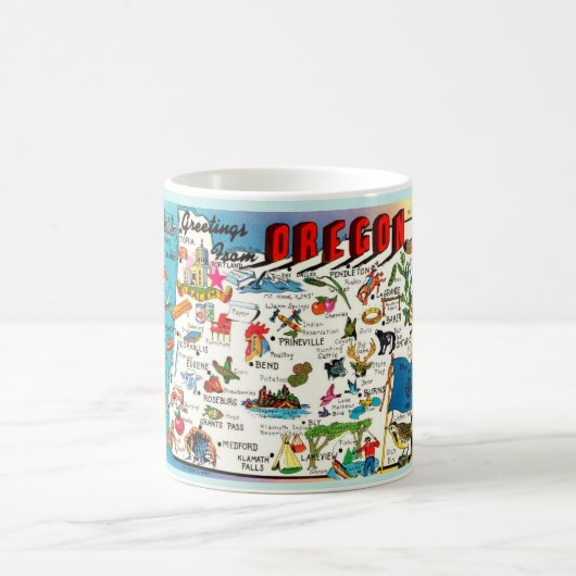 Tasse avec carte de l'Oregon (Centre)