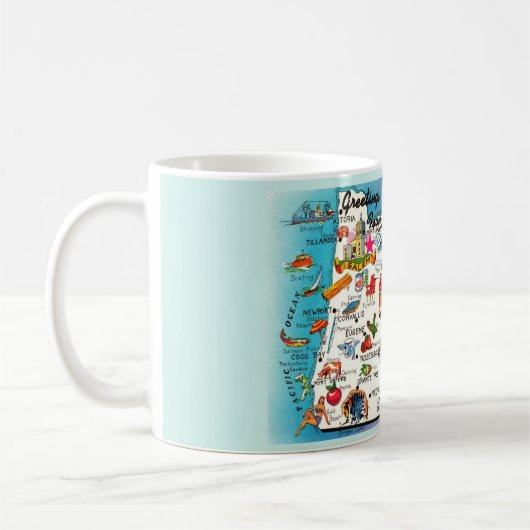 Tasse avec carte de l'Oregon (Gauche)