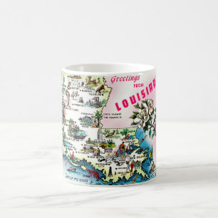 Tasse avec carte de Louisiane