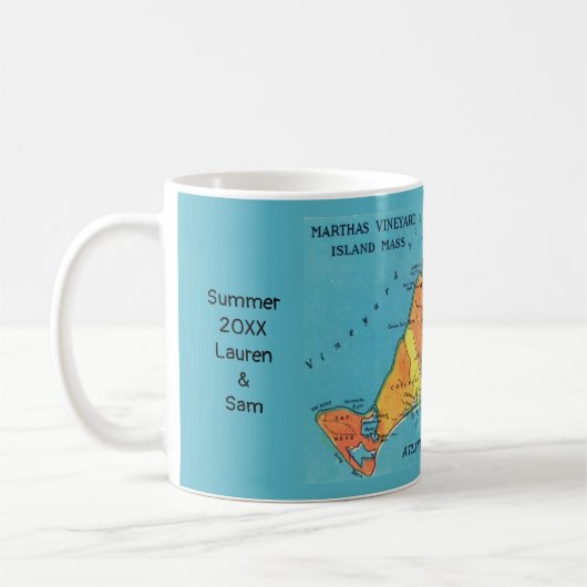 Tasse avec carte de Martha's Vineyard (Gauche)