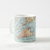 Tasse avec carte de Marthas Vineyard Nantucket (Devant gauche)
