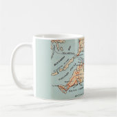 Tasse avec carte de Marthas Vineyard Nantucket (Gauche)