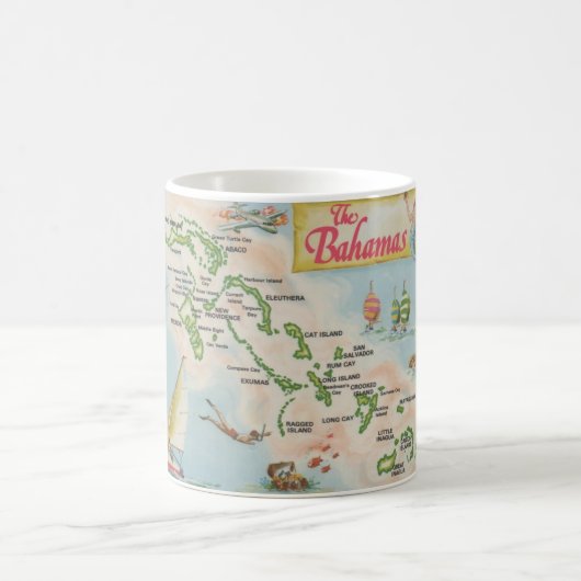Tasse avec carte des Bahamas (Centre)