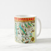 Tasse avec carte des Finger Lakes de NY (Devant droit)