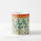 Tasse avec carte des Finger Lakes de NY (Centre)