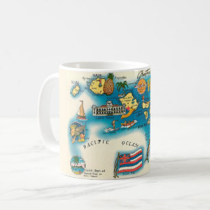 Tasse avec carte d'Hawaii