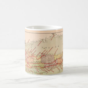 Tasse avec carte du Long Island Railroad