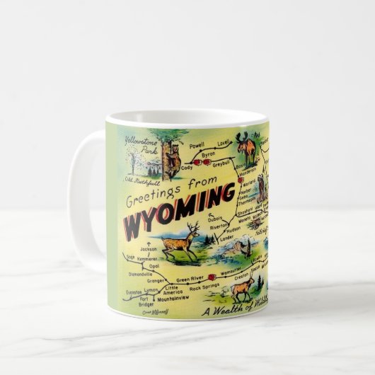 Tasse avec carte du Wyoming (Devant gauche)