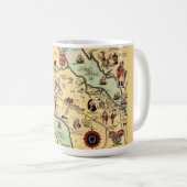 Tasse avec carte historique de Williamsburg (Devant droit)