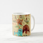 Tasse avec carte illustrée de Yellowstone (Devant droit)