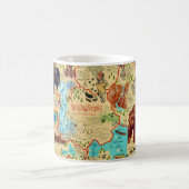 Tasse avec carte illustrée de Yellowstone (Centre)