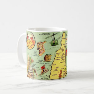 Tasse avec carte illustrée du New Hampshire