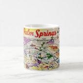 Tasse avec carte rétro de Palm Springs (Centre)