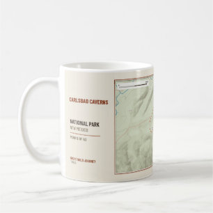 Tasse avec carte topographique du parc national de