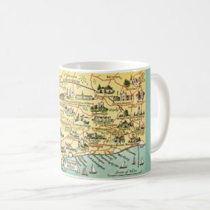 Tasse avec carte vintage de Bognor Angleterre