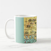 Tasse avec carte vintage de Bognor Angleterre (Gauche)