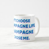 Tasse avec citation de vie de Champagne (Devant droit)