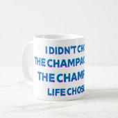 Tasse avec citation de vie de Champagne (Devant gauche)
