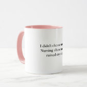Tasse avec citation drôle d'infirmière (Devant gauche)