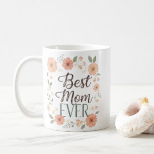 Tasse avec citation et couronne de fleurs Mug en