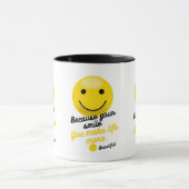 Tasse avec citation inspirante Smiley – Parce que (Centre)