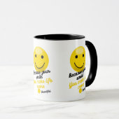 Tasse avec citation inspirante Smiley – Parce que (Devant droit)
