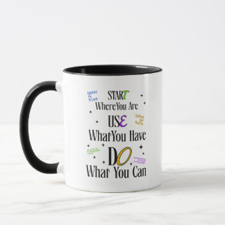 Tasse avec citation motivante – Tasse de café insp