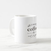Tasse avec Citation Simple sur le Café ☕ Design Es (Devant gauche)
