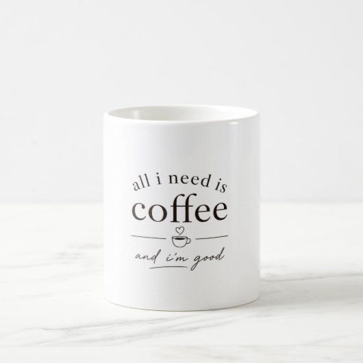 Tasse avec Citation Simple sur le Café ☕ Design Es (Centre)