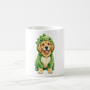 Tasse avec costume de dinosaure retriever doré mig