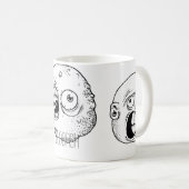 Tasse avec de visages tordus étranges (Devant droit)