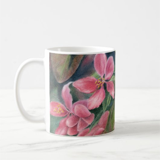 Tasse avec des fleurs d'Apple (Gauche)