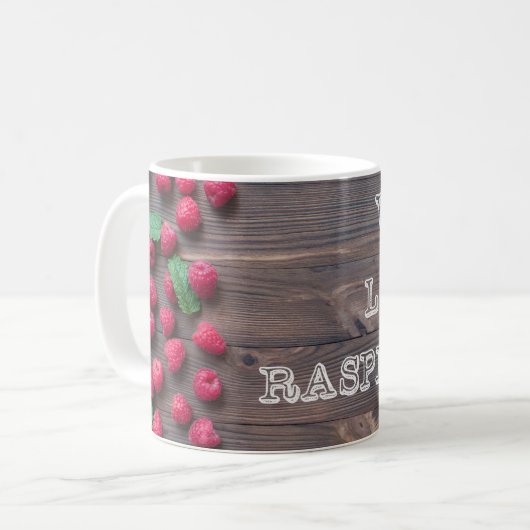 Tasse avec des framboises motif (Devant gauche)