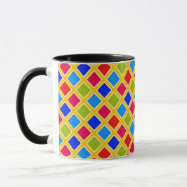 Tasse avec des losanges multicolores mok