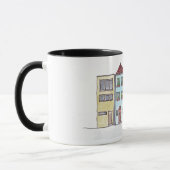 Tasse avec des maisons urbaines (Gauche)